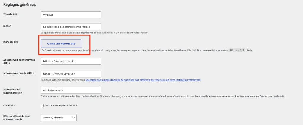 3 définir une icône de site favicon 512x512