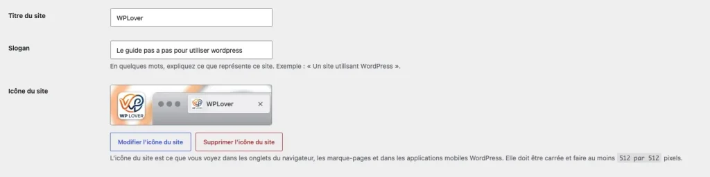 6 le nouveau favicon est enregistré
